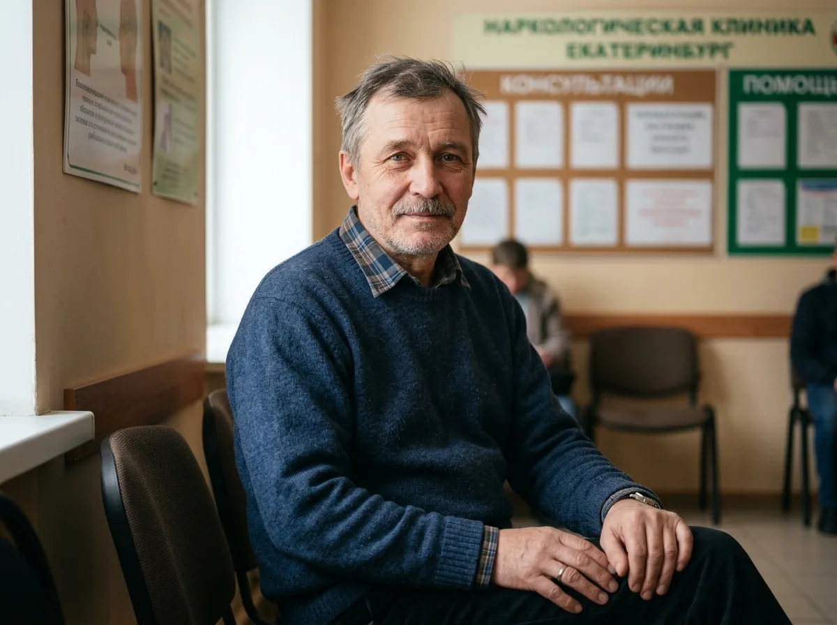 Аватар Андрея, 52 года, родственник пациента наркологической клиники Екатеринбург, портретное фото мужчины старшего возраста